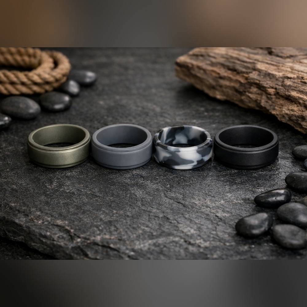 Set of 4 ThunderFit Silicone Rings